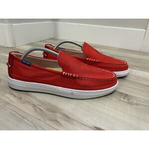 COLE HAAN Grand Series Red Casual Canvas loafers Shoes Men's Size 9.5 M